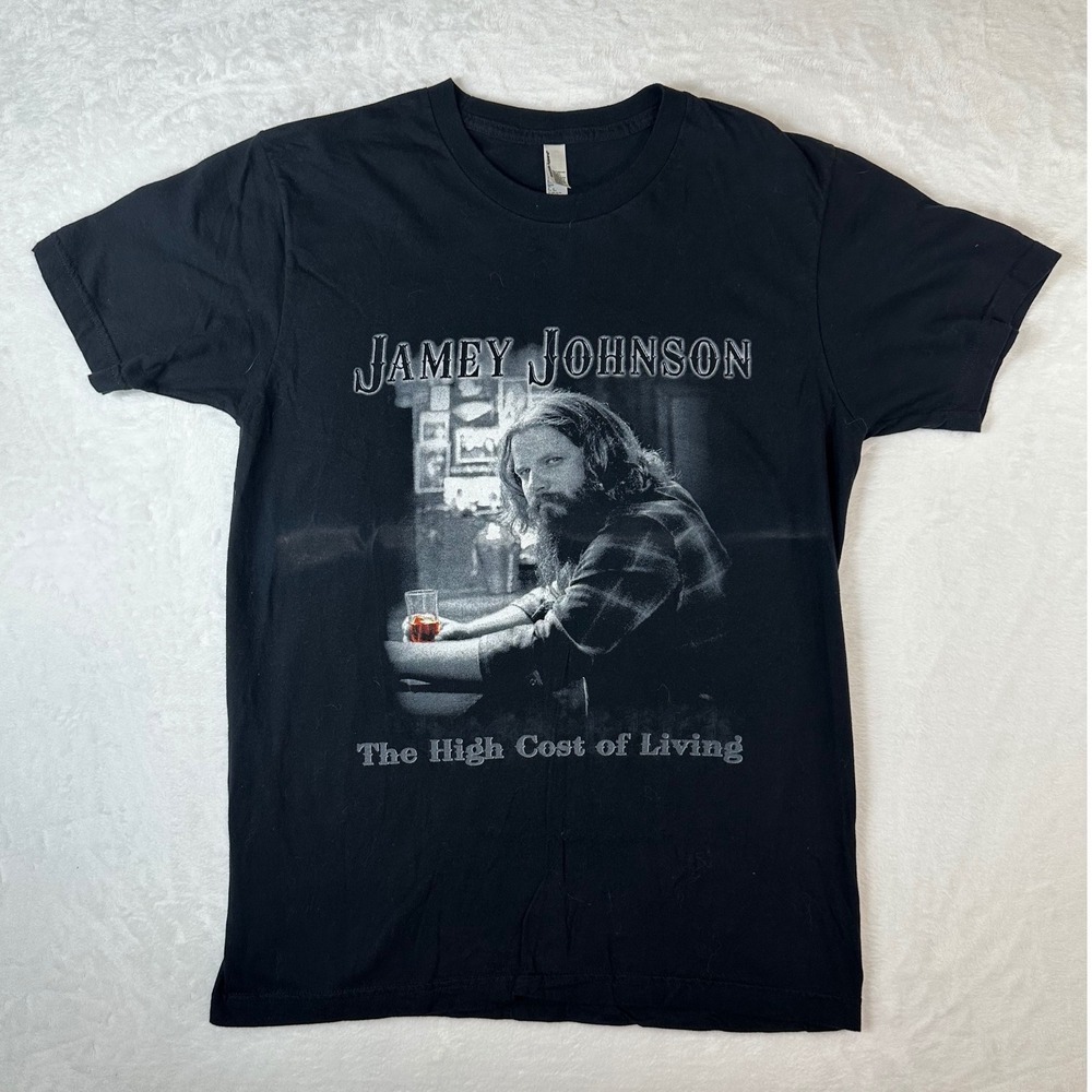 Jamey Johnson The High Cost of Living Tour Graphic T-Shirt Black Mens Medium